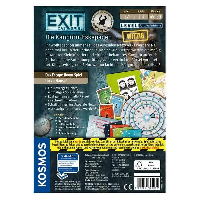 EXIT Die Känguru Eskapaden – Escape Room Spiel