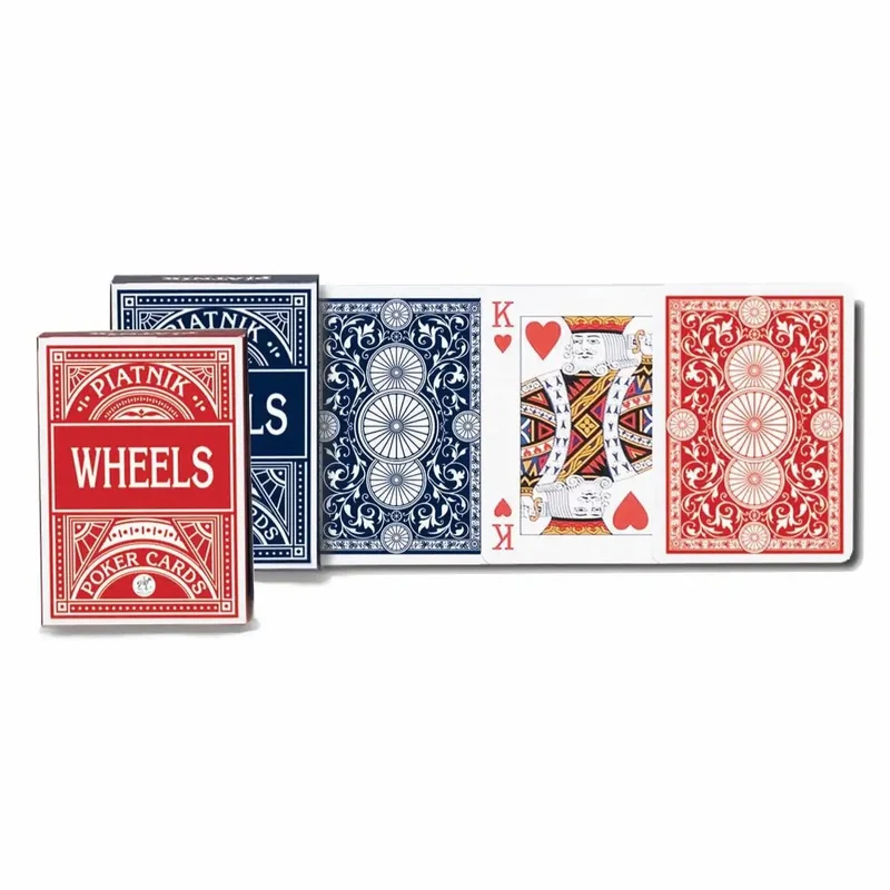 Poker in Faltschachtel blau oder rot