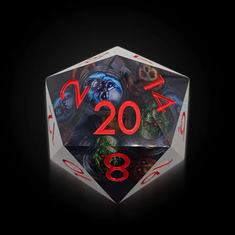 Giant Skullstorm – XXL D20 Flüssigwürfel 90 mm