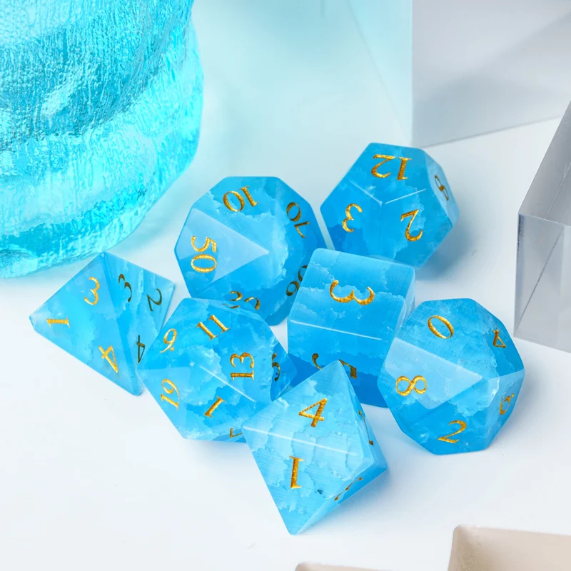 Glaswürfel Lightning Blue