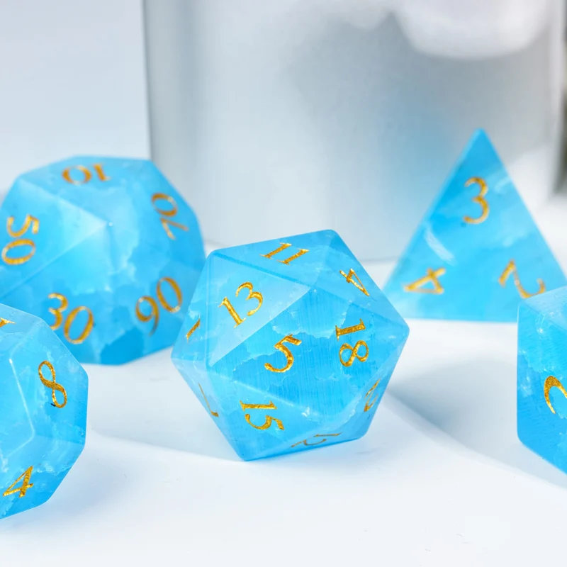 Glaswürfel Lightning Blue