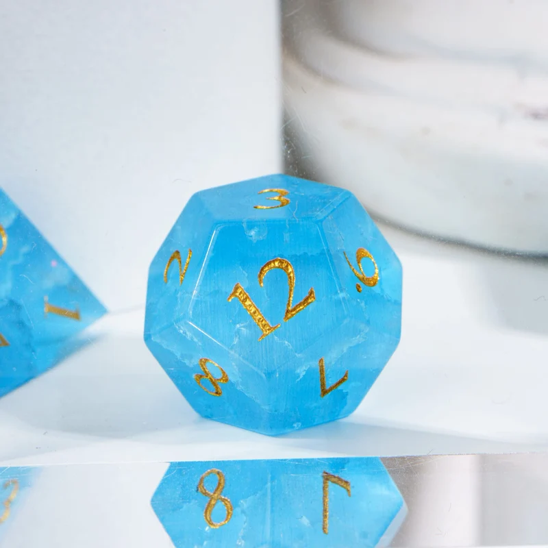 Glaswürfel Lightning Blue