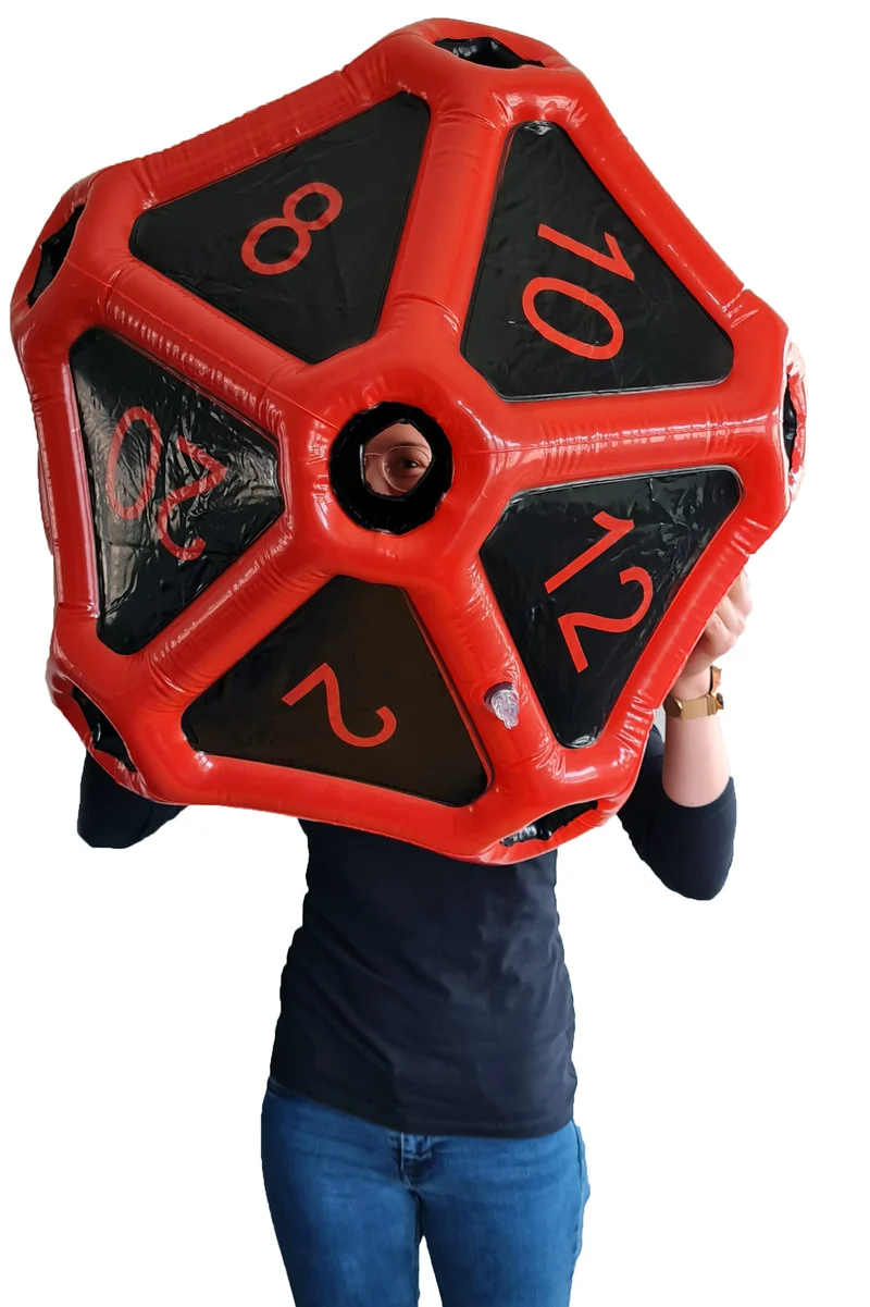 XXXL D20 Würfel, 60 cm Durchmesser