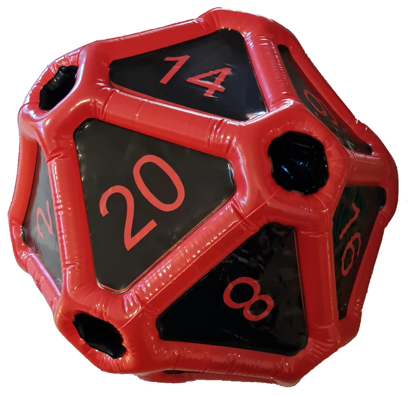 XXXL D20 Würfel, 60 cm Durchmesser