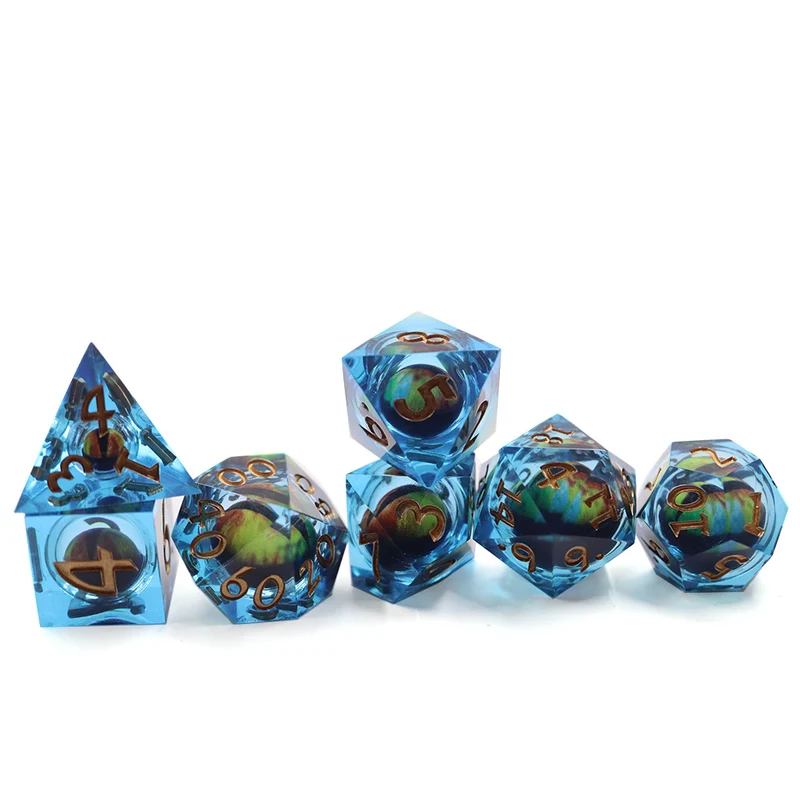 Dragon Eye Blue Flüssigwürfel Set