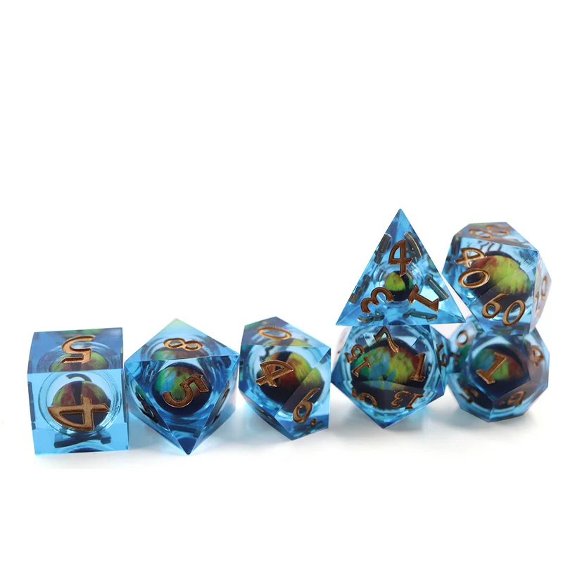 Dragon Eye Blue Flüssigwürfel Set