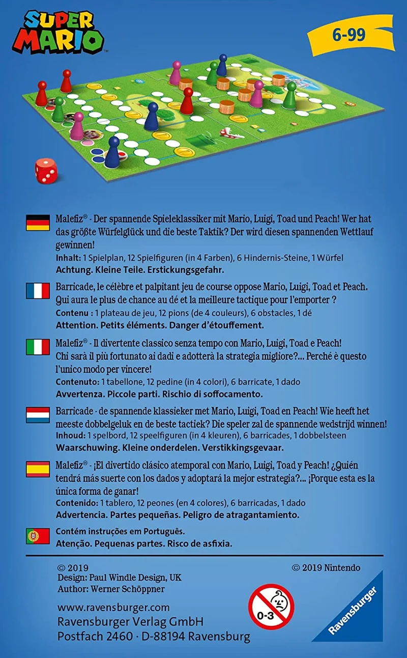 Super Mario Malefiz Mitbringspiel ab 6 Jahren – Ravensburger