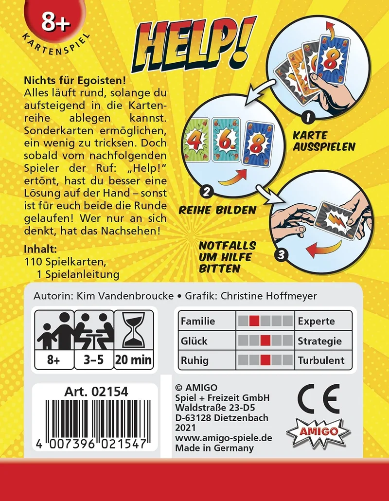 Help! – Semi-kooperatives Kartenspiel für Familien und Freunde