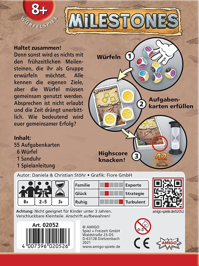 Milestones – Kooperatives Steinzeit-Würfelspiel