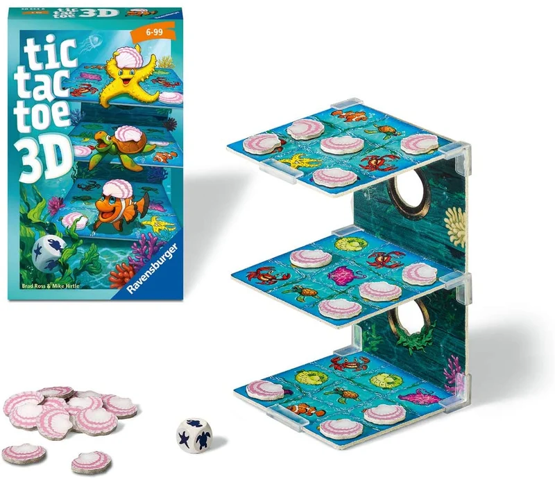 Mitbringspiel Tic-Tac-Toe 3D – Strategiespiel ab 6 Jahren