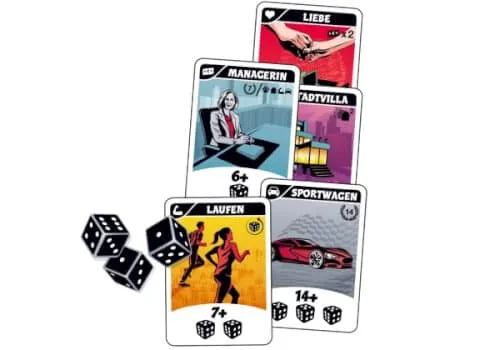 Lifestyle Kartenspiel – Strategisches Würfel- und Kartenspiel