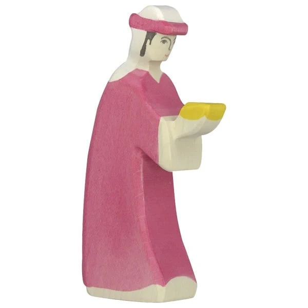 Spielfigur - Krippenfigur - Caspar rot