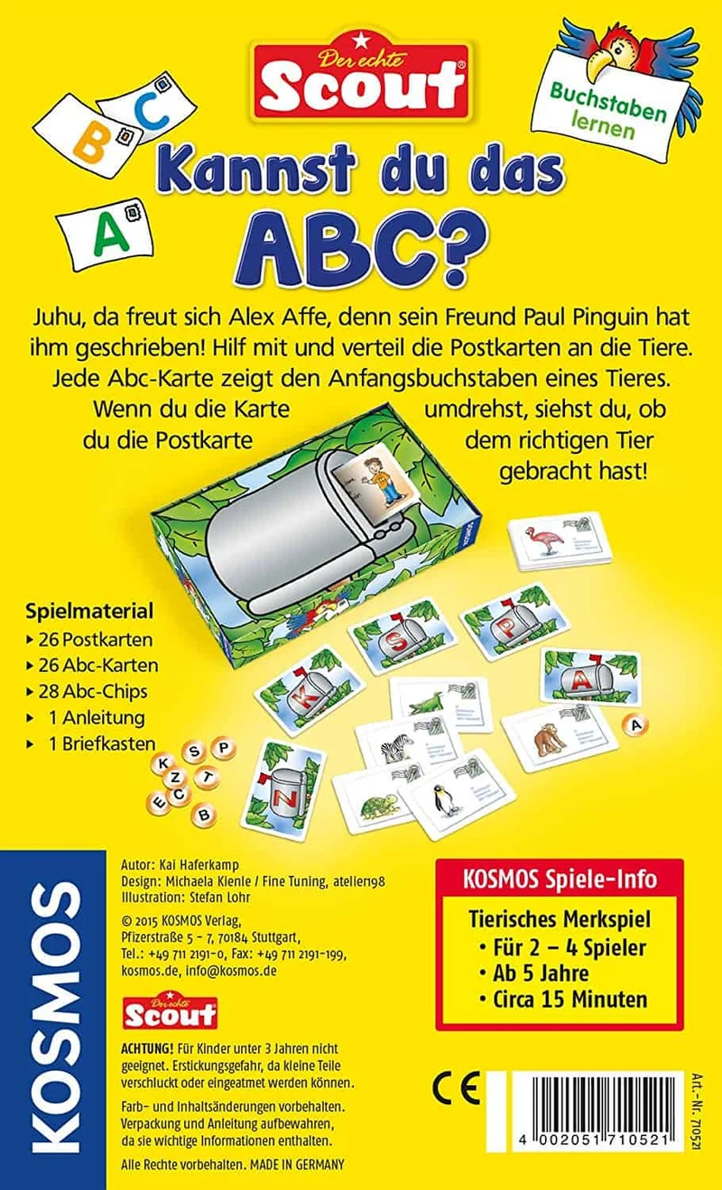 Scout Kannst du das ABC? - Tierisches Merkspiel