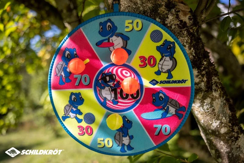 Schildkröt Soft Dart Set, Klett-Dartscheibe mit 2 x 3 Bällen
