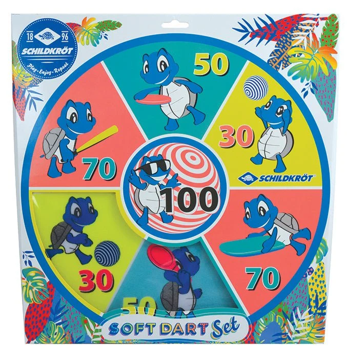 Schildkröt Soft Dart Set, Klett-Dartscheibe mit 2 x 3 Bällen