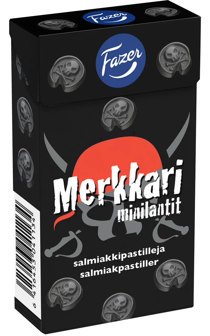 Fazer Merkkari minilantit salmiakkipastillit 38g