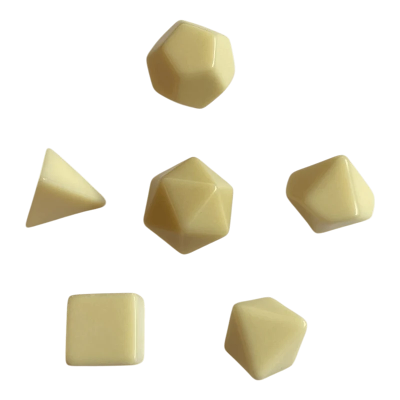 Chessex Blanko 7er Würfelset elfenbein