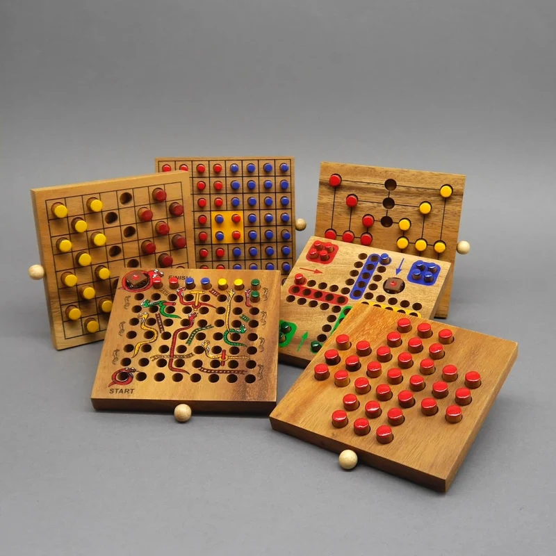 SPIELESAMMLUNG - 6 verschiedene Brettspiele
