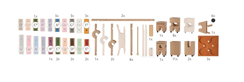 Kugelbahn Xyloba Melodia Christmas Songs - 66 tlg.