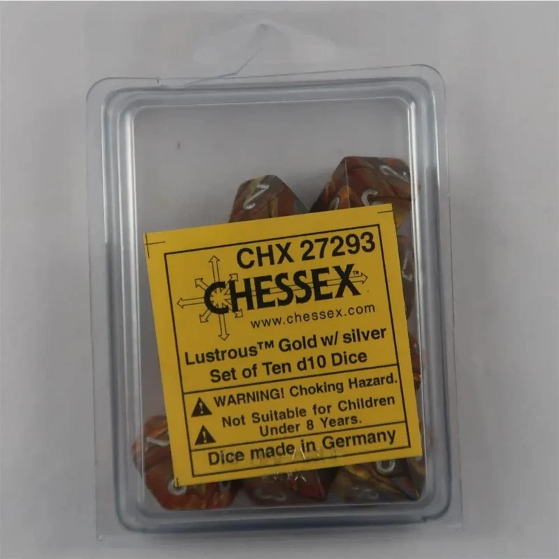 Chessex Lustrous Gold/Silver 10 x W10 Set