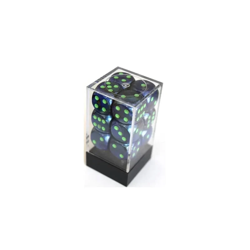 Chessex Lustrous Dark Blue/Green W6 16mm Set