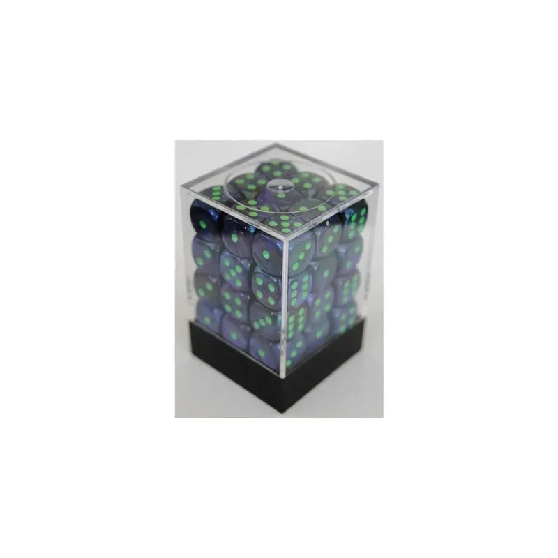 Chessex Lustrous Dark Blue/Green W6 12mm Set