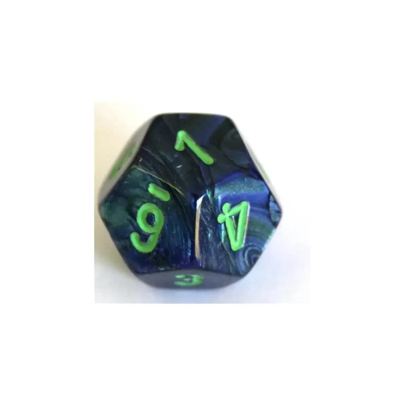 Chessex Lustrous Dark Blue/Green W12