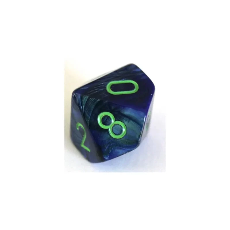 Chessex Lustrous Dark Blue/Green W10