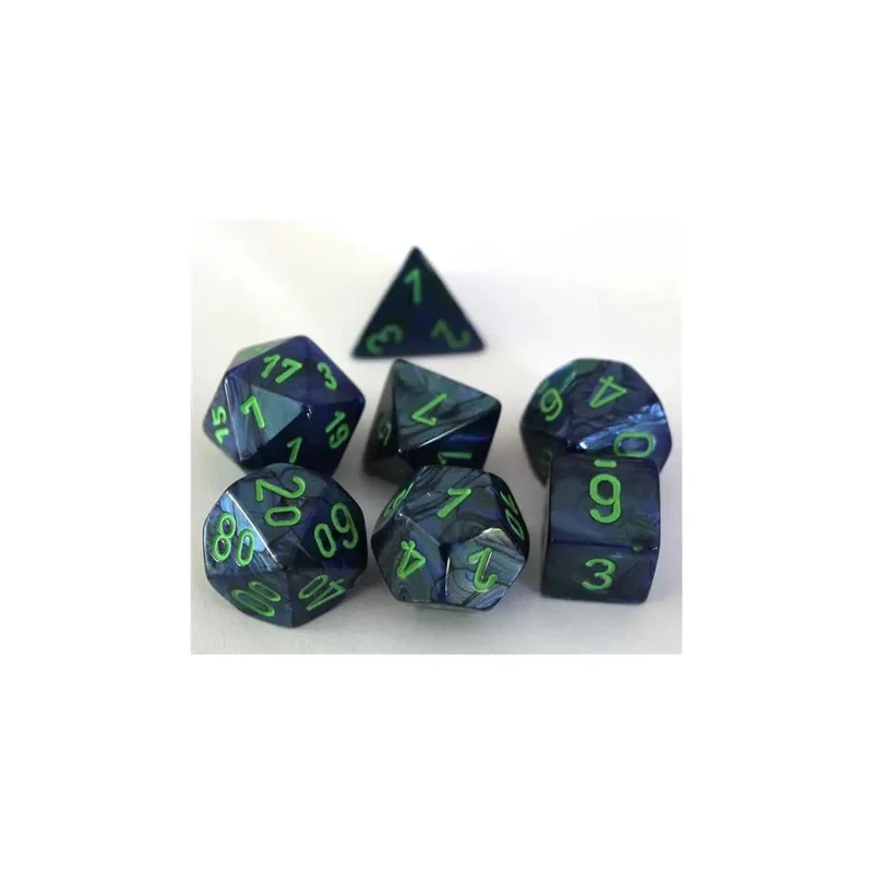 Chessex Lustrous Dark Blue/Green Set