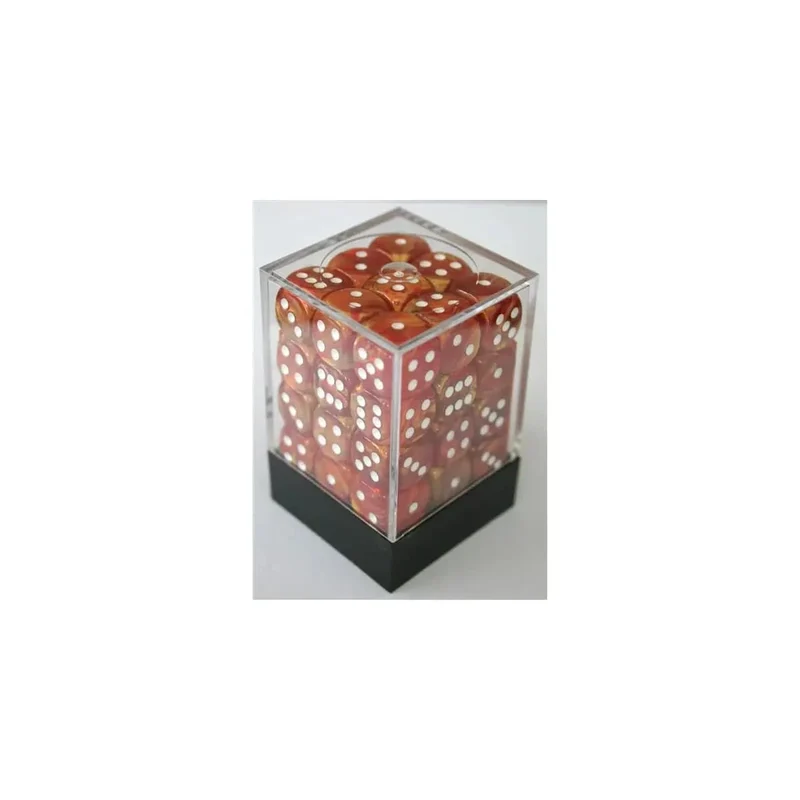 Chessex Lustrous Bronze/White W6 12mm Set