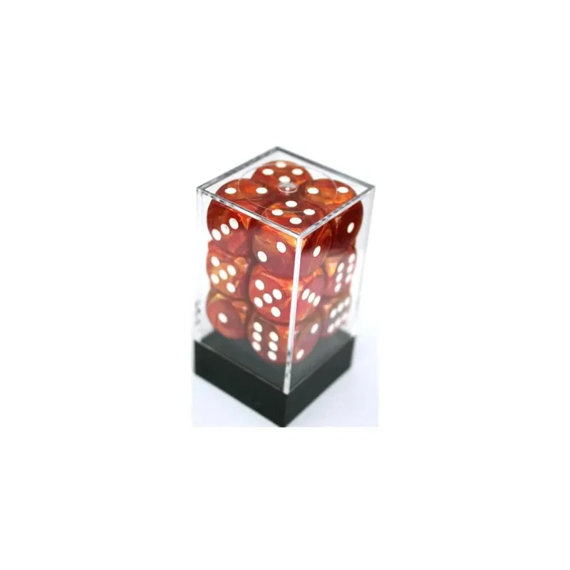 Chessex Lustrous Bronze/White W6 16mm Set