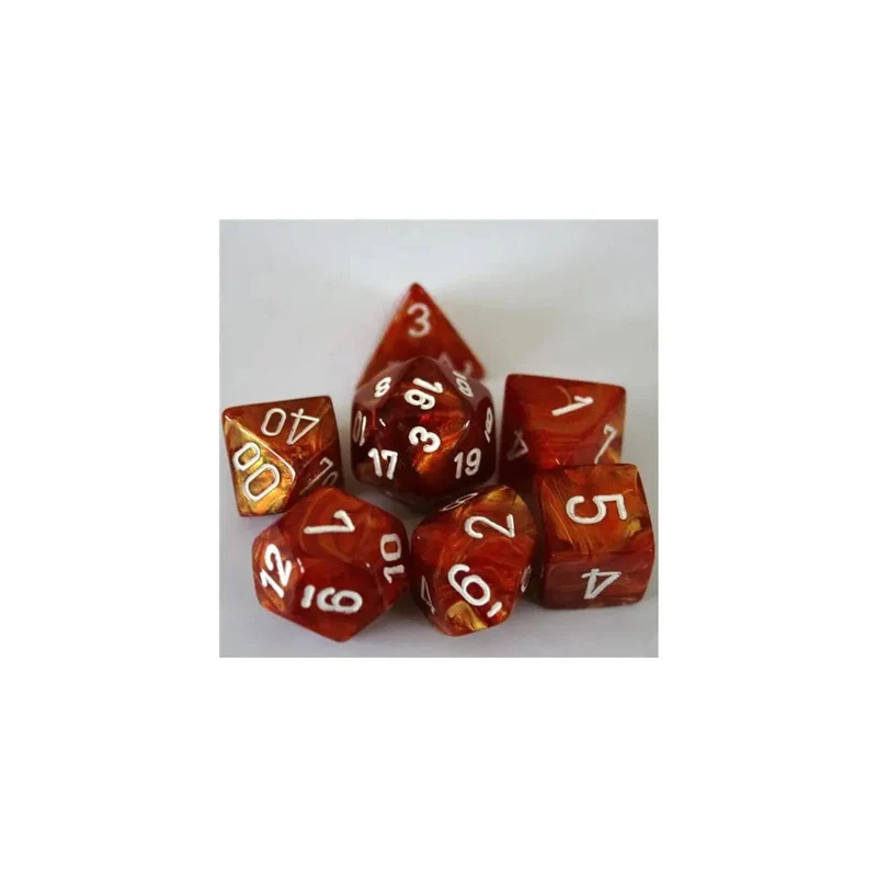 Chessex Lustrous Bronze/White Set