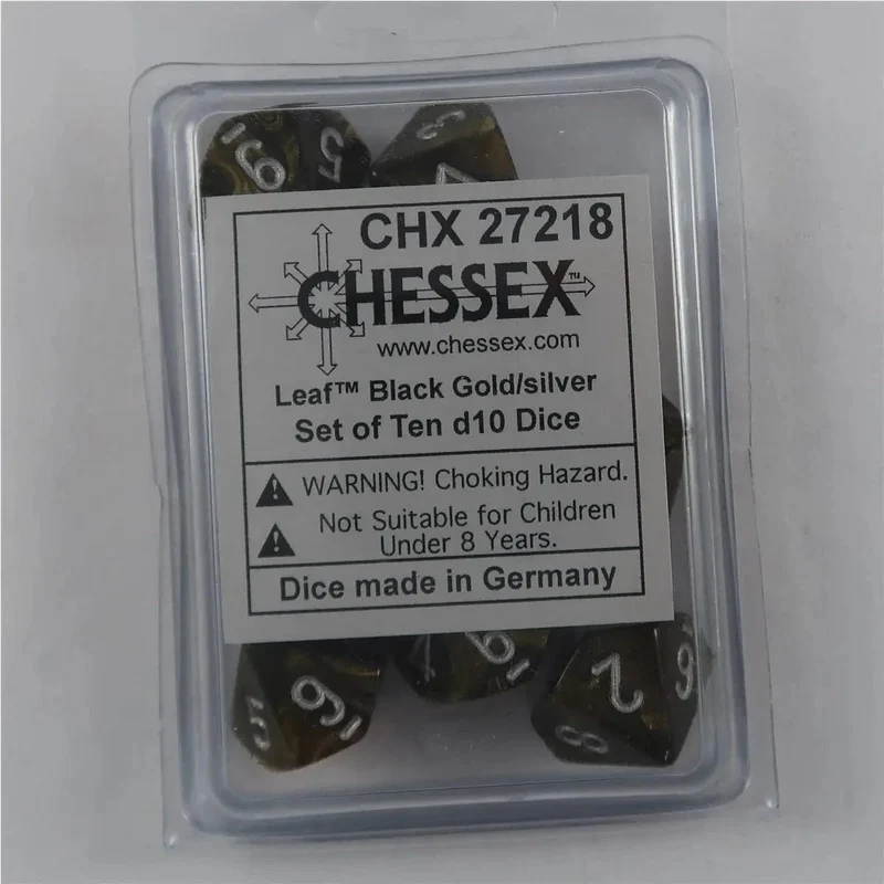 Chessex Leaf Black/Gold 10 x W10 Set