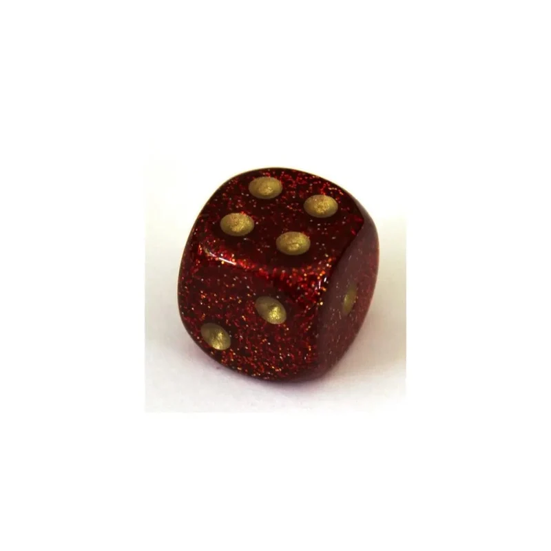Chessex Glitter ruby/gold W6 12mm