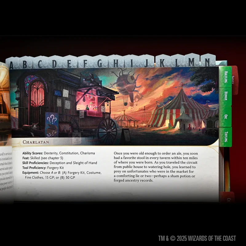 D&D – Book Tabs: 2024 Player’s Handbook