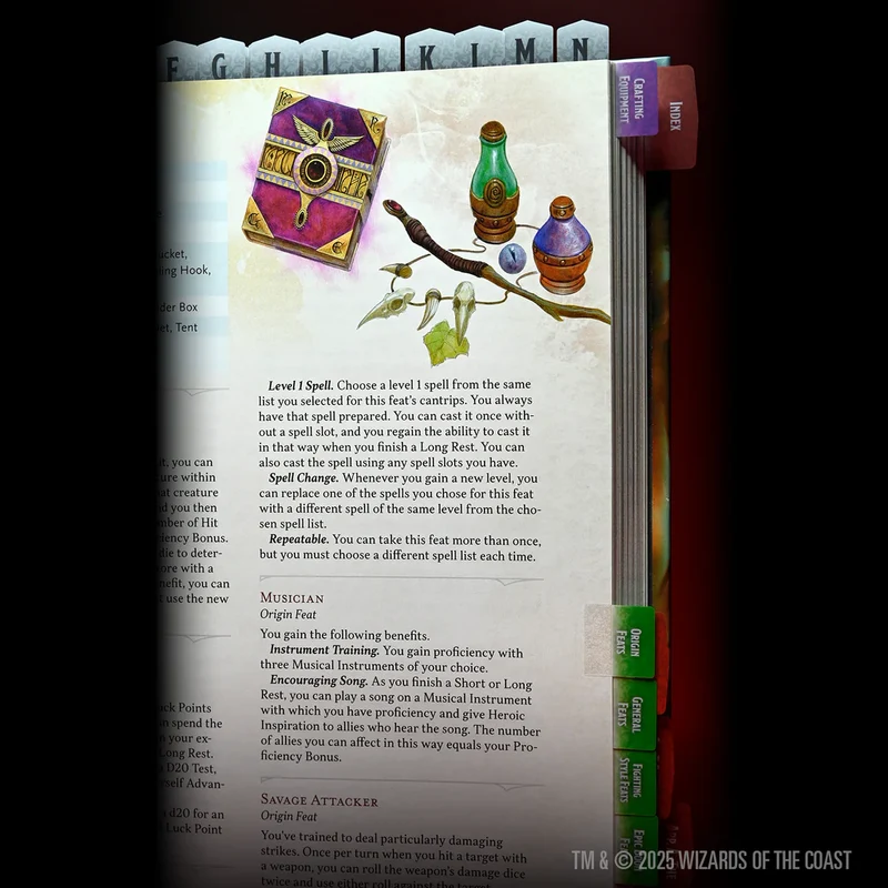 D&D – Book Tabs: 2024 Player’s Handbook