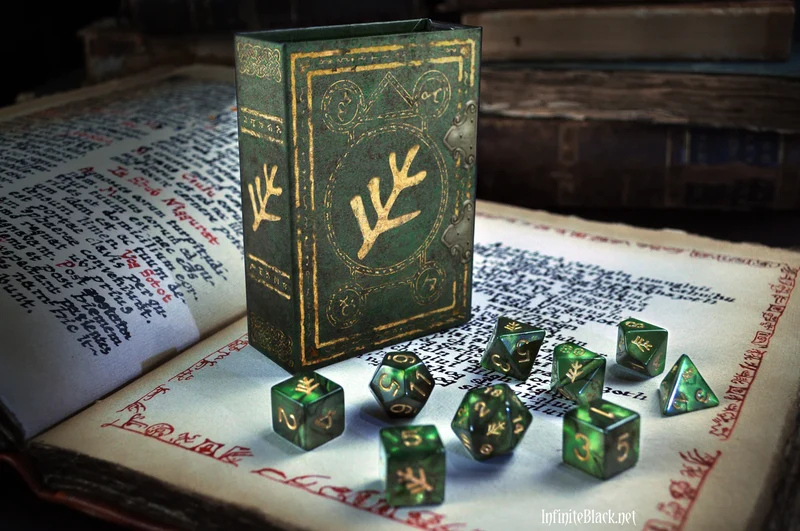 Elder Dice - Lovecraft Elder Sign Grünes Set