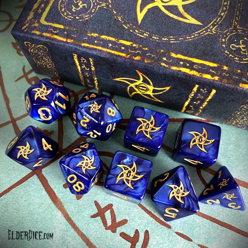 Elder Dice - Blue Astral Elder Sign