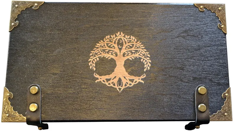Würfeltruhe Yggdrasil black