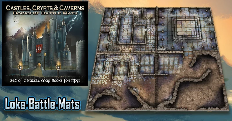 Castle Crypts & Caverns Battle Mats (2er-Set)