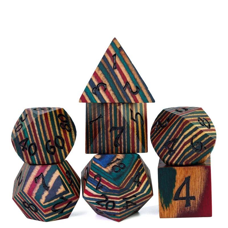 Holzwürfel Rainbow black