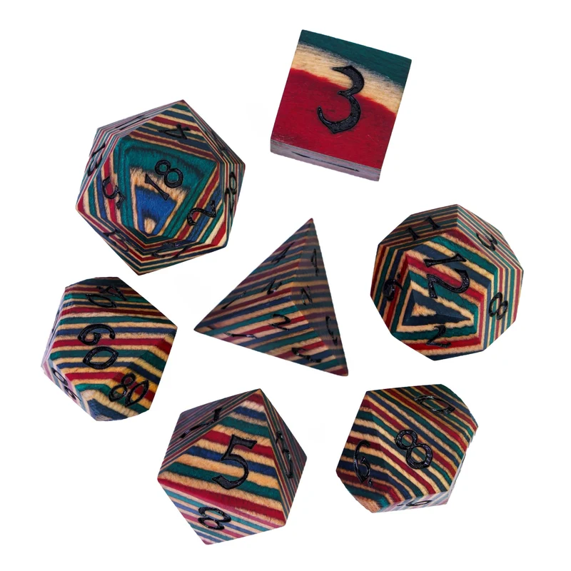 Holzwürfel Rainbow black