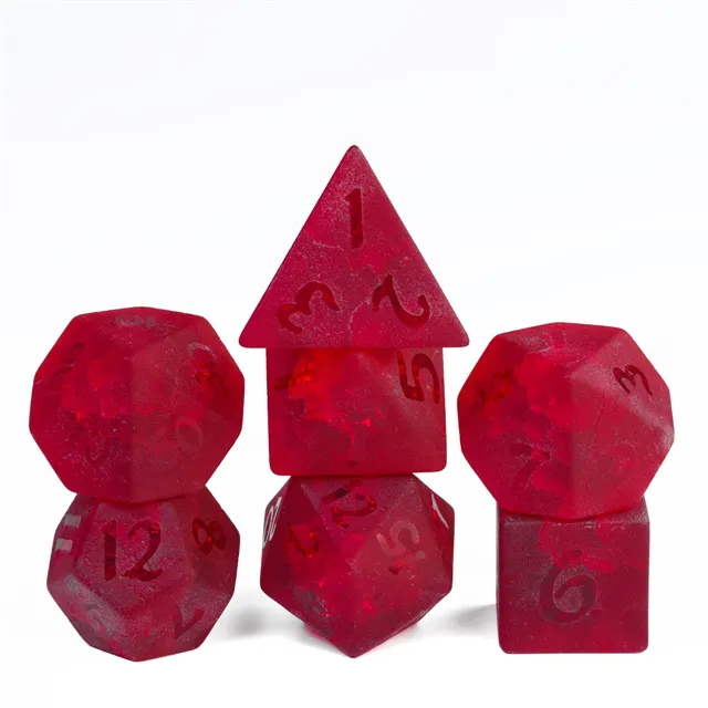 Glaswürfel Frosted Lightning Red
