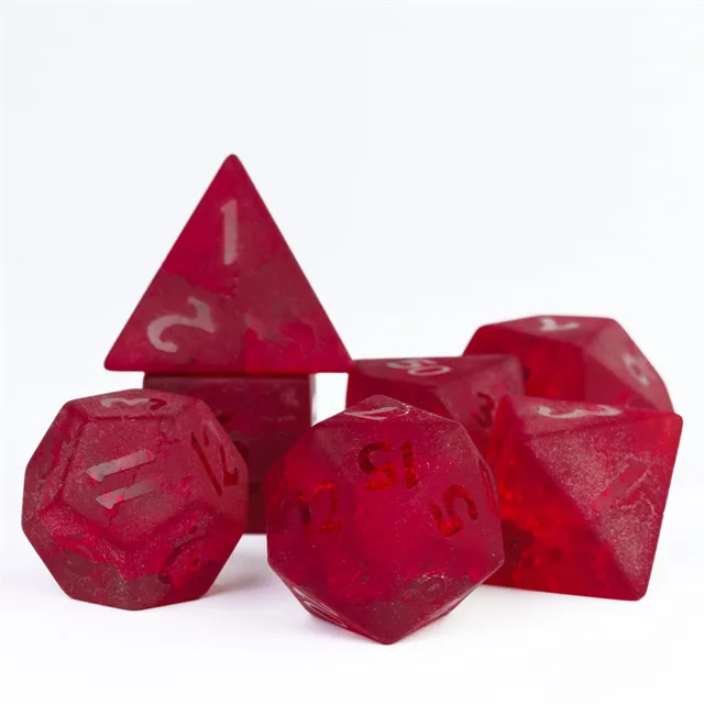 Glaswürfel Frosted Lightning Red