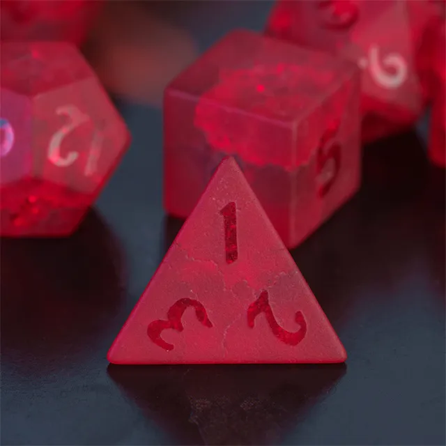Glaswürfel Frosted Lightning Red