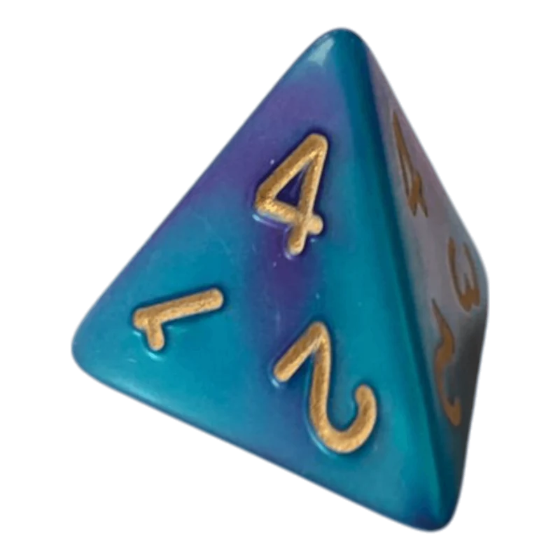 W4 Perlmuttwürfel in Blau & Lila