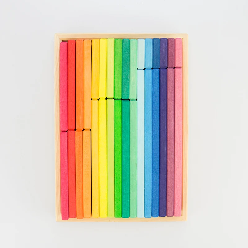 Glückskäfer Baubrettchen Regenbogen 32-tlg.