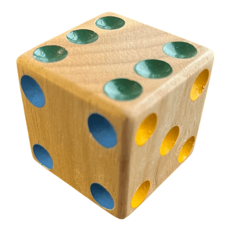 Holzwürfel 40mm bunte Pins
