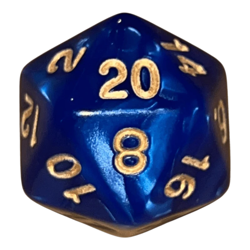 Perlmutt W20 in blau/gold
