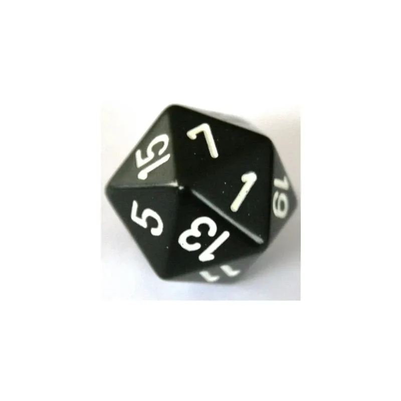 Chessex Xxl W20 Opaque Black/White